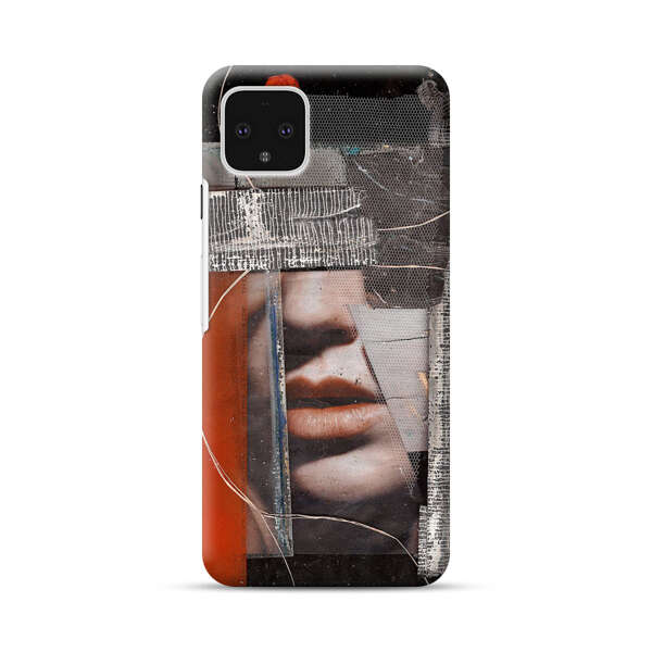Abstract Collage Close Up Face Google Pixel 4 XL Hard Case