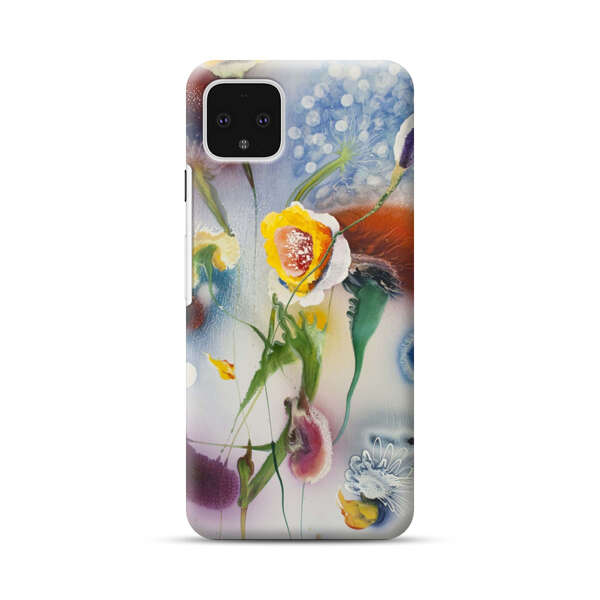 Abstract Colorful Flowers Google Pixel 4 XL Hard Case