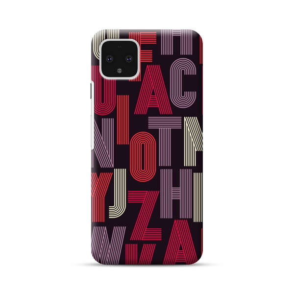 Abstract Letters Pattern Google Pixel 4 XL Hard Case
