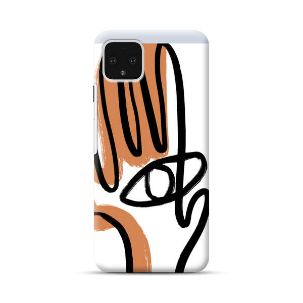 Abstract Minimalist Hand with Eye Google Pixel 4 XL Hard Case