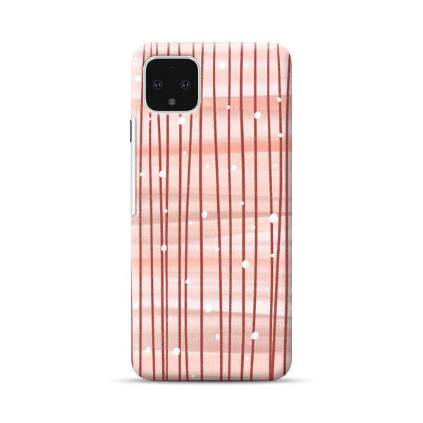 Abstract Vertical Lines Pink Pattern Google Pixel 4 XL Hard Case