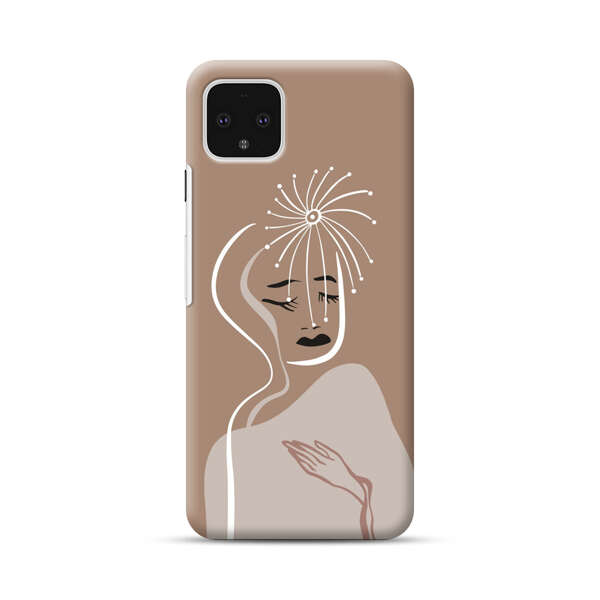Artistic Abstract Portrait with Serene Face Google Pixel 4 XL Hard Case