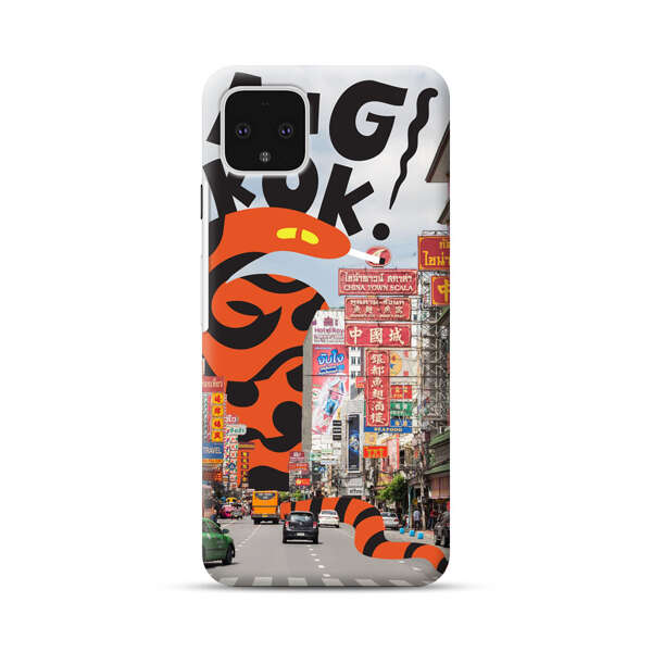 Bangkok Chinatown Snake Street Scene Google Pixel 4 XL Hard Case
