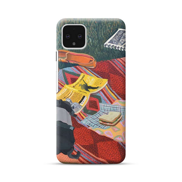 Charming Picnic Scene with Blanket and Food Google Pixel 4 XL Hard Case