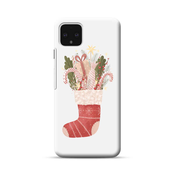 Christmas Stocking with Gifts and Candy Canes Google Pixel 4 XL Hard Case