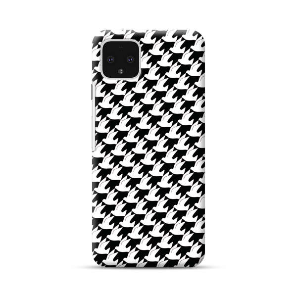 Classic Black and White Houndstooth Pattern Google Pixel 4 XL Hard Case