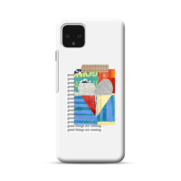 Colorful Abstract Collage with Geometric Shapes Google Pixel 4 XL Hard Case