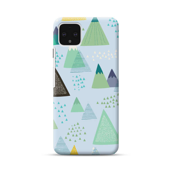 Colorful Abstract Mountain Pattern Google Pixel 4 XL Hard Case