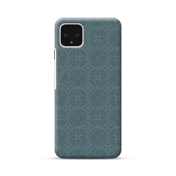 Elegant Blue Geometric Floral Pattern Google Pixel 4 XL Hard Case