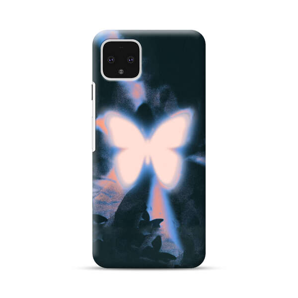 Glowing White Butterfly Google Pixel 4 XL Hard Case
