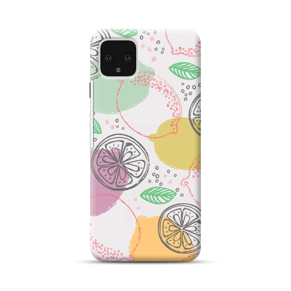 Lemon Colorful Abstract Pattern Google Pixel 4 XL Hard Case