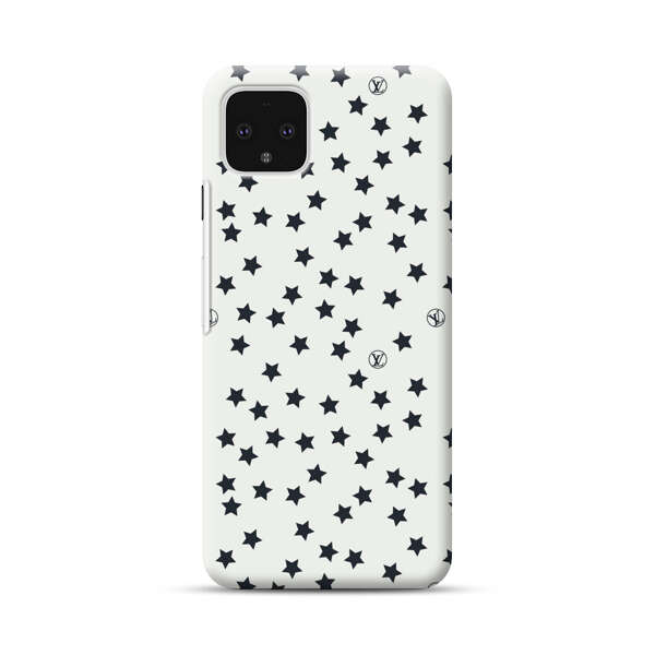 Minimalist Black Stars Pattern Google Pixel 4 XL Hard Case