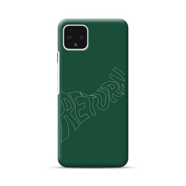 Minimalist Green Wavy Return Text Google Pixel 4 XL Hard Case