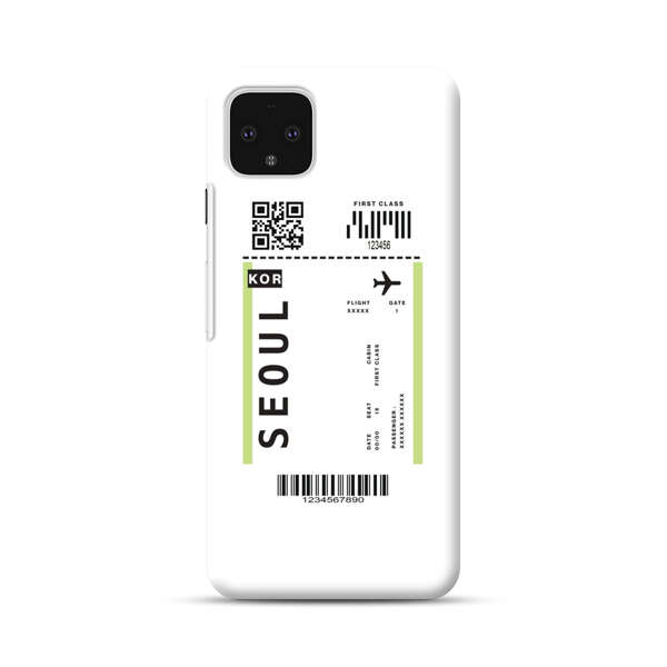 Minimalist Seoul Boarding Pass Google Pixel 4 XL Hard Case