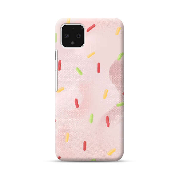 Pastel Pink Sprinkles Pattern Google Pixel 4 XL Hard Case
