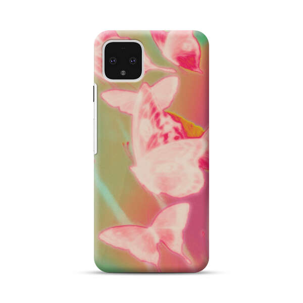 Pink Butterflies Dreamy Colorful Background Google Pixel 4 XL Hard Case