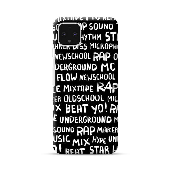 Rap Hip Hop Words Collage Google Pixel 4 XL Hard Case