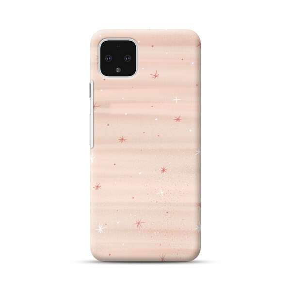 Soft Pink Background with Delicate Stars Google Pixel 4 XL Hard Case