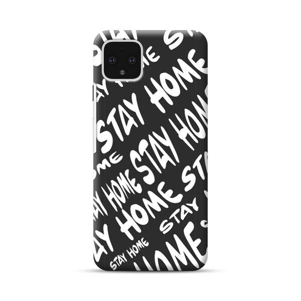 Stay Home Pattern Google Pixel 4 XL Hard Case