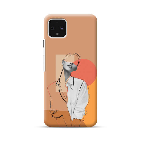 Stylish Abstract Portrait Art Google Pixel 4 XL Hard Case