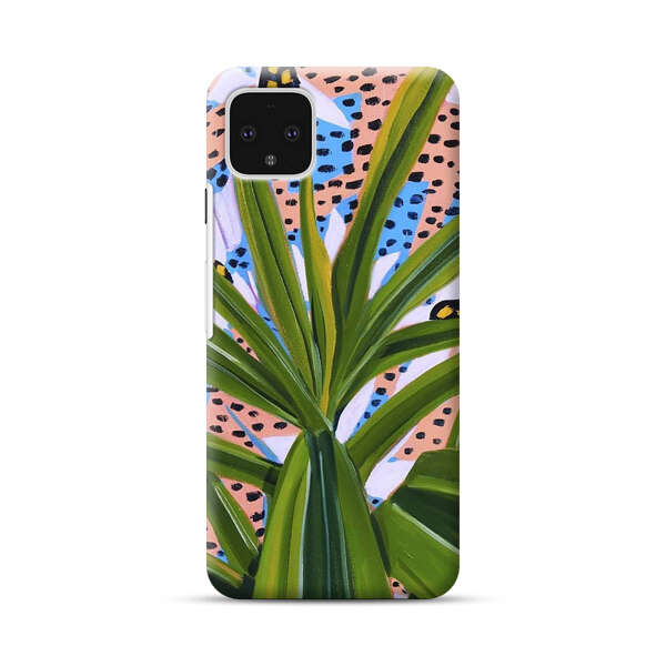 Tropical Leaves Abstract Pattern Google Pixel 4 XL Hard Case
