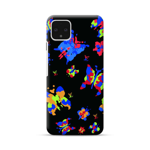Vibrant Abstract Butterflies and Floral Splashes Google Pixel 4 XL Hard Case