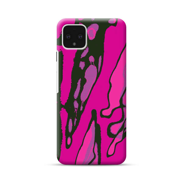 Vibrant Abstract Magenta Black Pattern Google Pixel 4 XL Hard Case