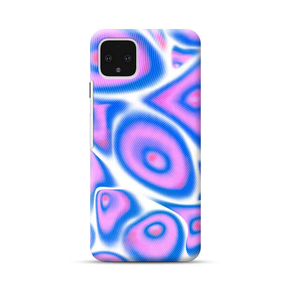 Vibrant Abstract Pink and Blue Swirl Pattern Google Pixel 4 XL Hard Case