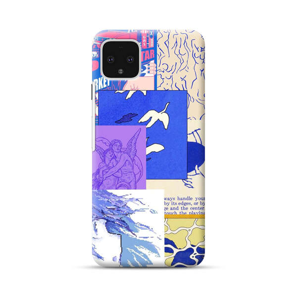 Vibrant Retro Pop Art Collage Google Pixel 4 XL Hard Case
