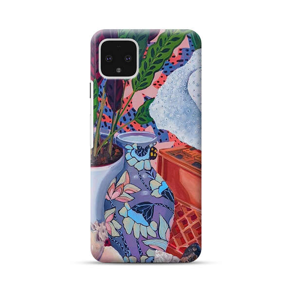 Vibrant Still Life with Plants and Vase Google Pixel 4 XL Hard Case