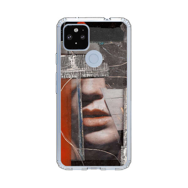 Abstract Collage Close Up Face Google Pixel 4a 5G Case