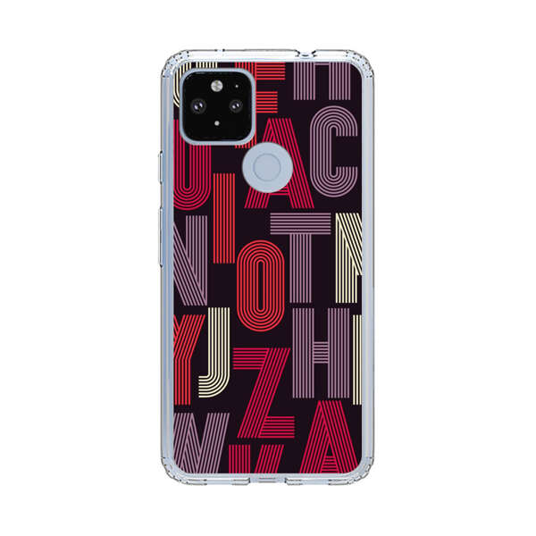 Abstract Letters Pattern Google Pixel 4a 5G Case