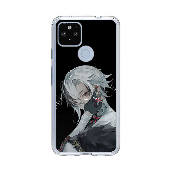 Anime Character with Silver Hair and Dark Feathers Google Pixel 4a 5G Case