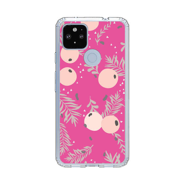 Berries Floral Pattern Pink Background Google Pixel 4a 5G Case