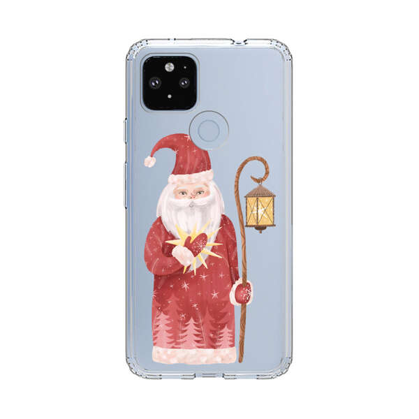 Charming Santa Claus Holding Glowing Heart and Lantern Google Pixel 4a 5G Case