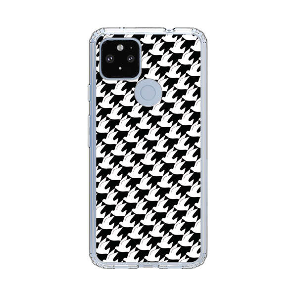 Classic Black and White Houndstooth Pattern Google Pixel 4a 5G Case