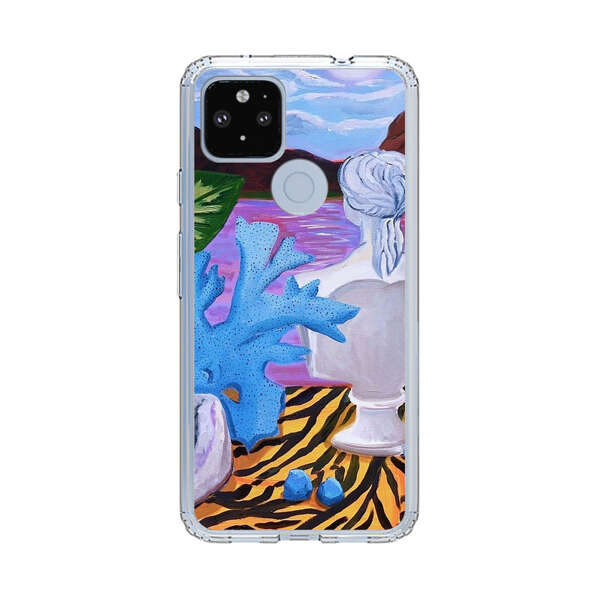 Classical Statues and Tropical Plants by the Ocean Google Pixel 4a 5G Case