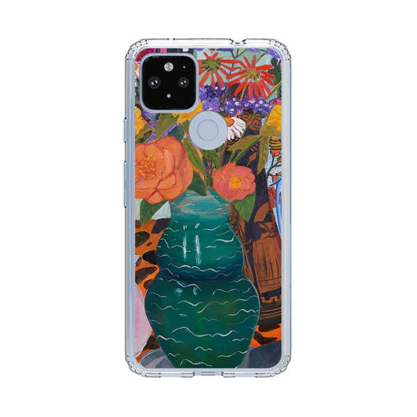 Colorful Still Life with Flower Vases and Shell Google Pixel 4a 5G Case