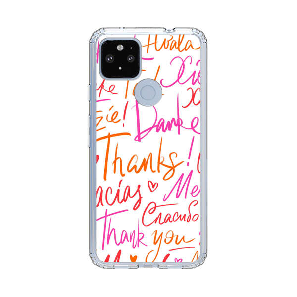 Colorful Thank You Multilingual Pattern Google Pixel 4a 5G Case
