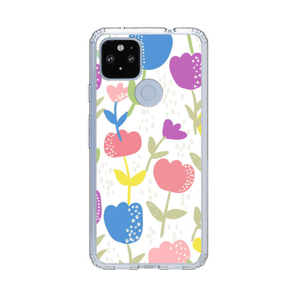 Colorful Tulip Floral Pattern Google Pixel 4a 5G Case