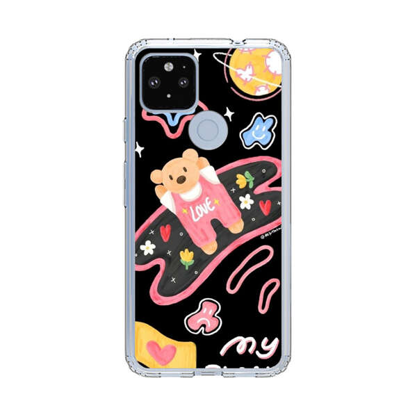 Cute Teddy Bear Love Space Design Google Pixel 4a 5G Case