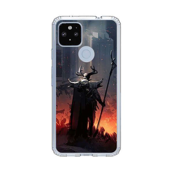 Dark Fantasy Warrior with Horned Helmet Google Pixel 4a 5G Case