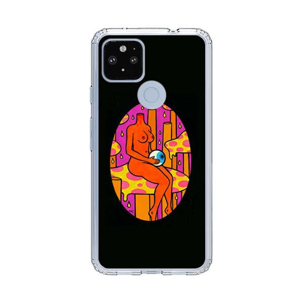 Faceless Nude Figure Holding Sphere Abstract Art Google Pixel 4a 5G Case
