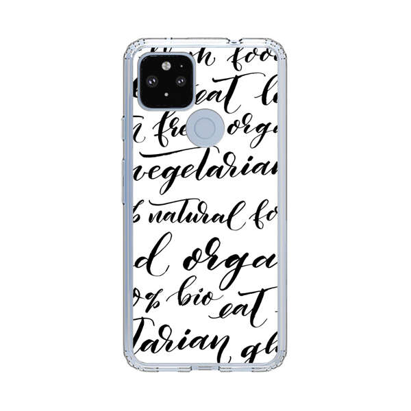 Healthy Food Lifestyle Calligraphy Pattern Google Pixel 4a 5G Case