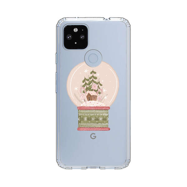 Holiday Snow Globe with Gingerbread House Google Pixel 4a 5G Case