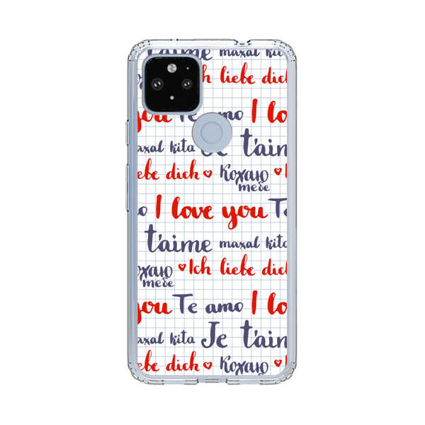 Love Message Multilingual Pattern Google Pixel 4a 5G Case