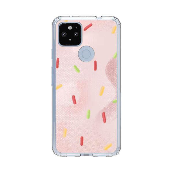 Pastel Pink Sprinkles Pattern Google Pixel 4a 5G Case