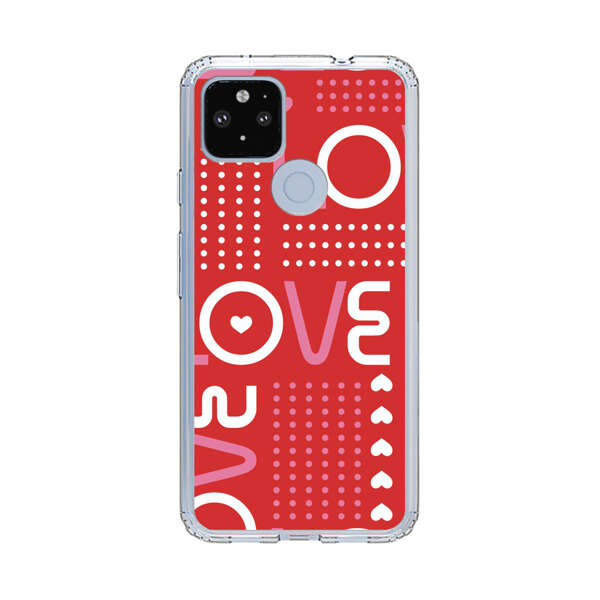 Red Love Typography Pattern Google Pixel 4a 5G Case