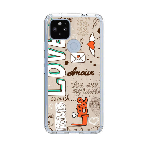 Romantic Love Doodle Collage Google Pixel 4a 5G Case