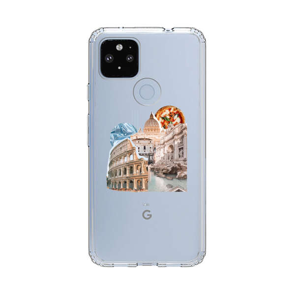 Rome Landmarks with Pizza Google Pixel 4a 5G Case